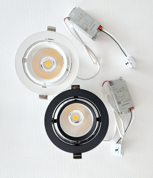 LED COB 라오스 매입등 타공 130mm, 매입조명 (30W 블랙 화이트)