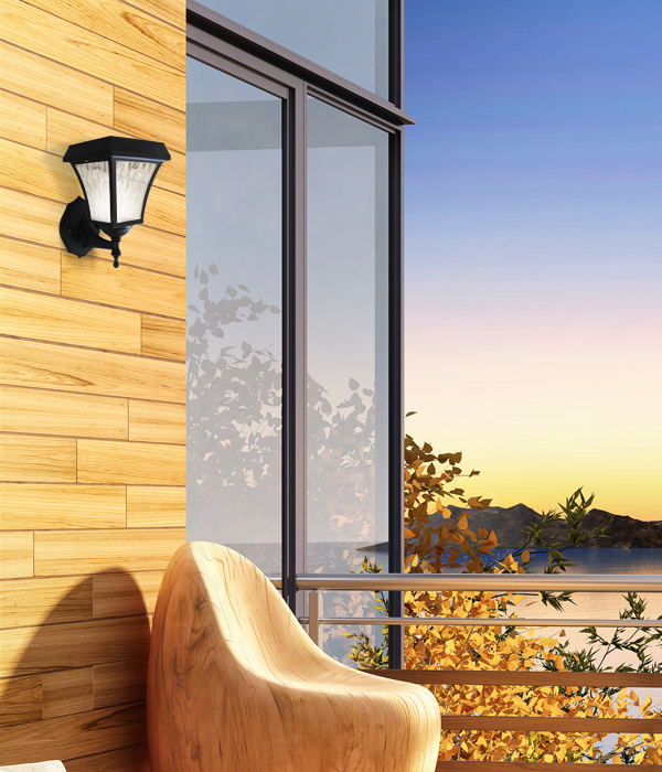 롬 태양광 외부벽등, 태양광 충전식 (LED3W)