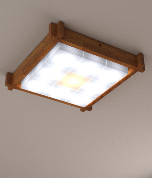 우드블록 스타크 3x3 원목 직부등 현관등 베란다조명